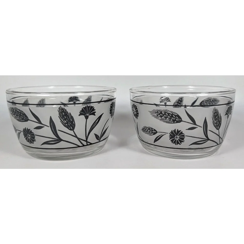 Duz Crystal Wildflower Design Frosted Gray Floral 3